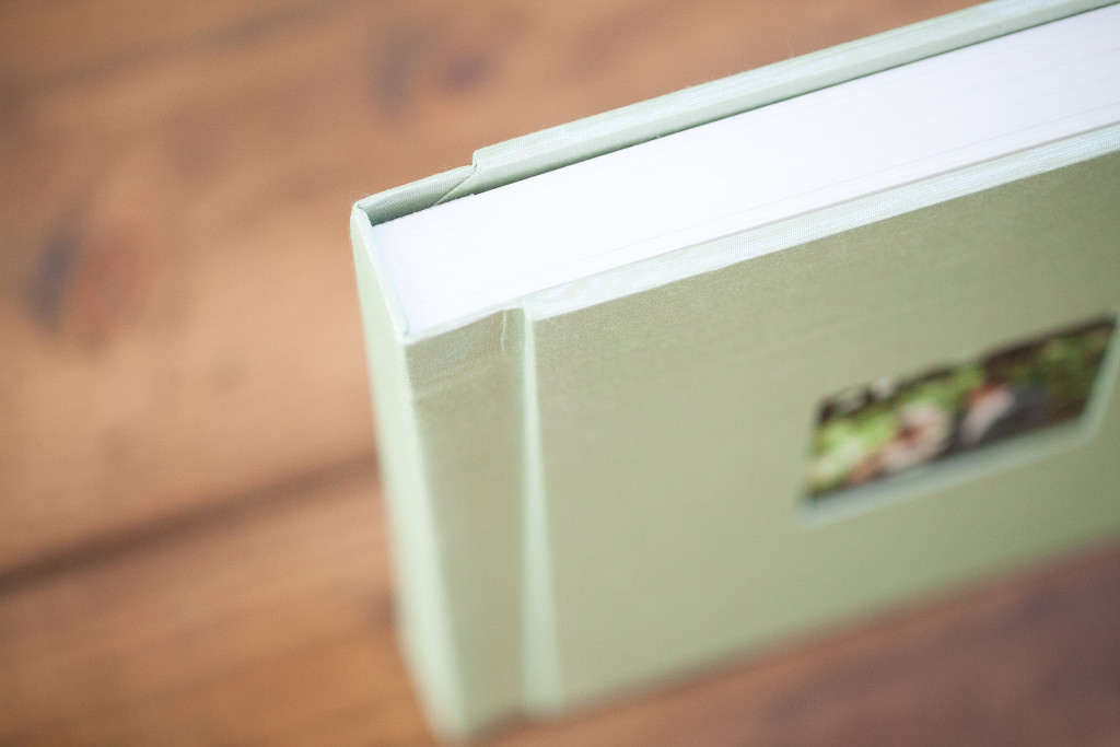 detail photo of the fine art wedding album from Woodland Albums designed by Mollie Tobias Photography