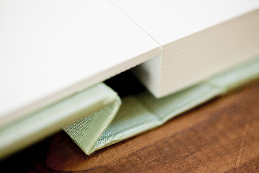 detail photo of the fine art wedding album from Woodland Albums designed by Mollie Tobias Photography