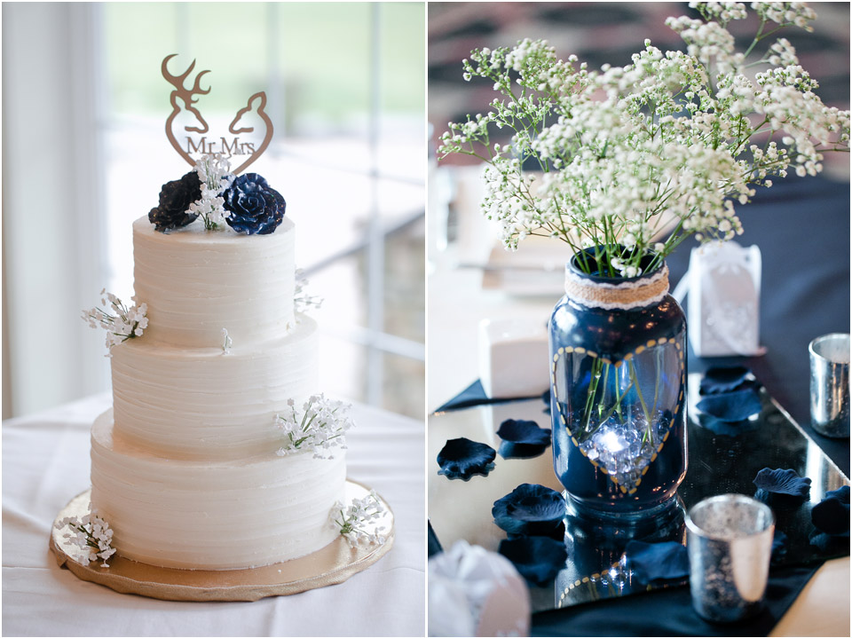 navy-white-wedding-cake-deer-cake-toppers