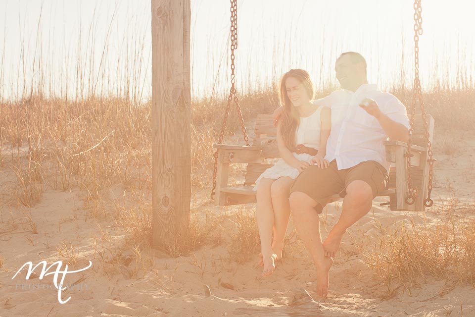 Tybee Beach casual engagement photography
