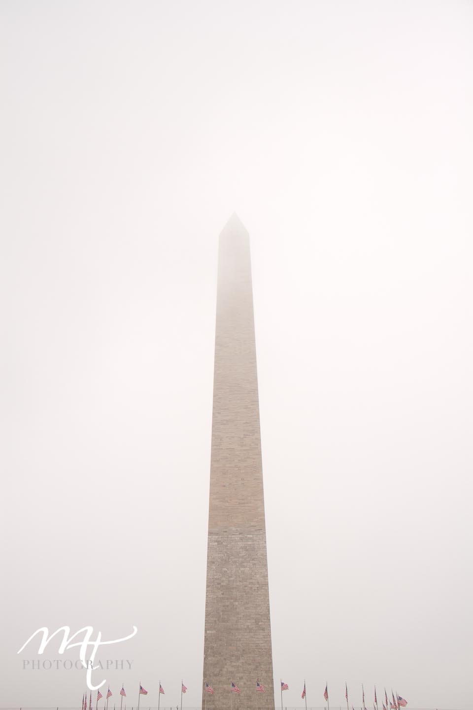 washington monument in the fog, DC