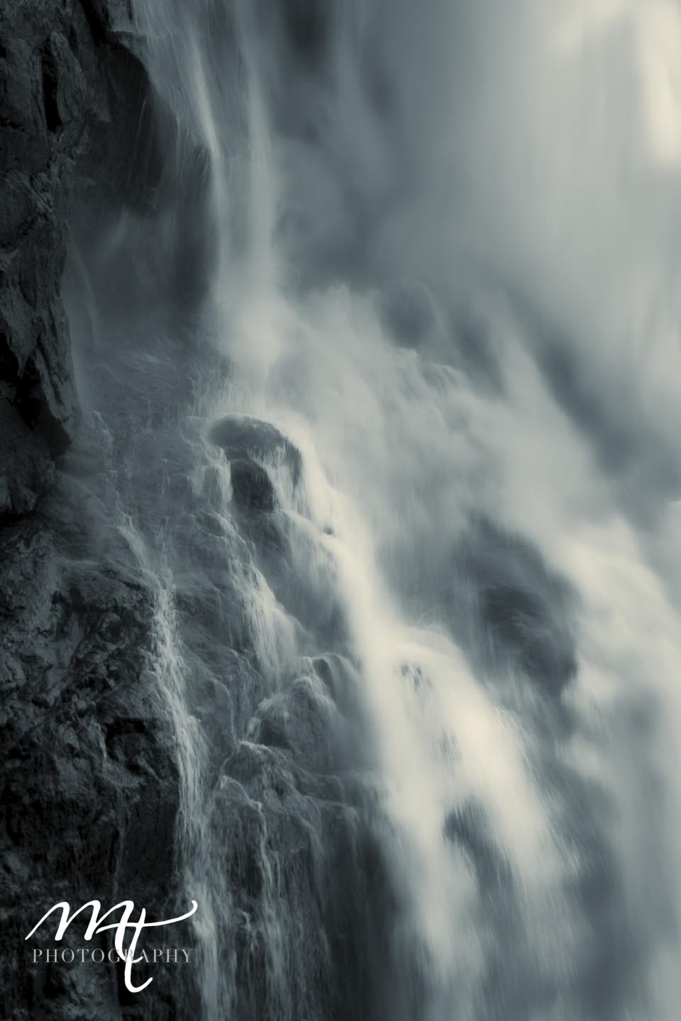 close up of yosemite falls, CA