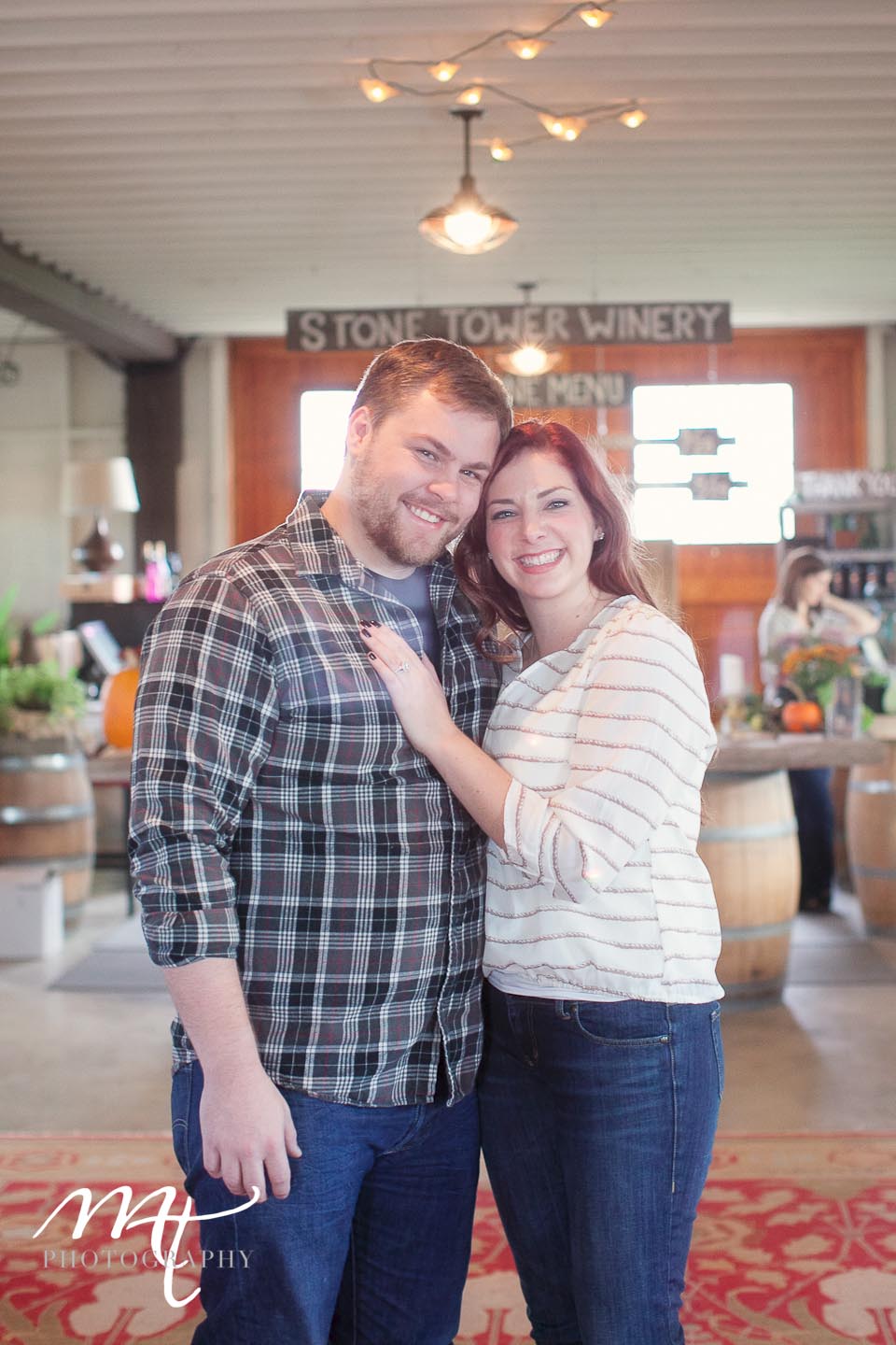 Stone Tower Winery suprise proposal engagement photography