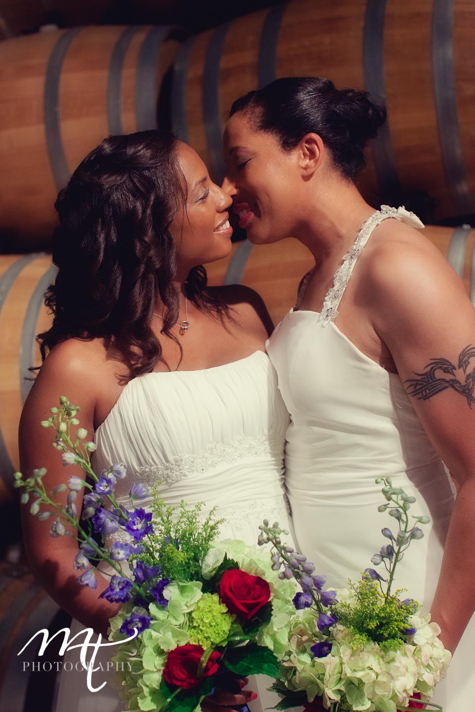 Casual same sex LGBT bruch themed styled wedding photography shoot