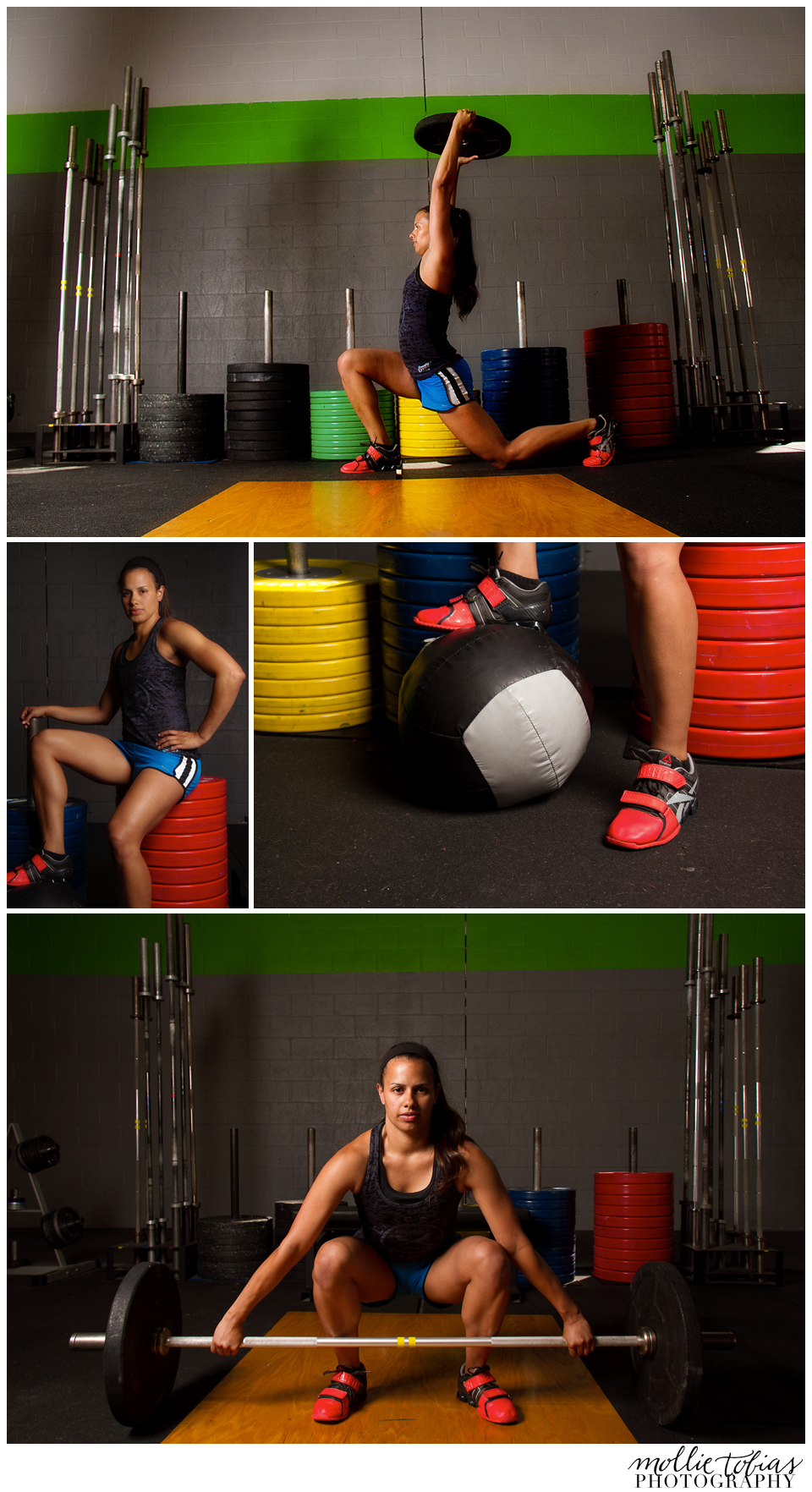 virginia sports photography model with barbell weightlifting