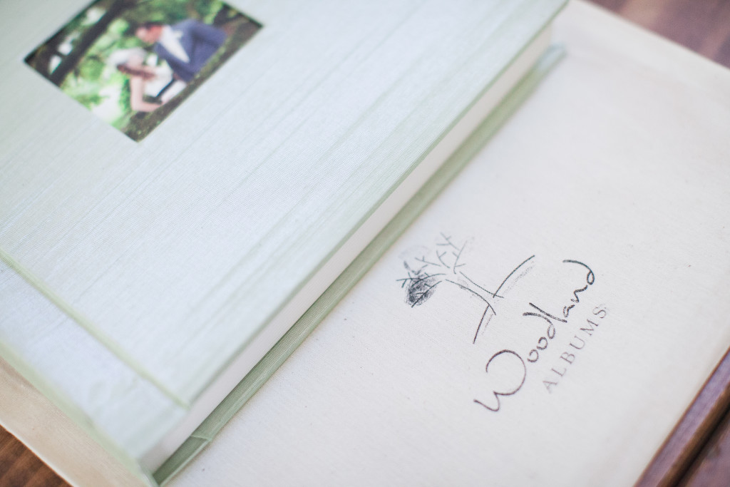  detail photo of the fine art wedding album from Woodland Albums designed by Mollie Tobias Photography