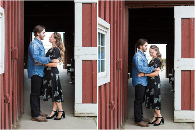 red barn engagement photos