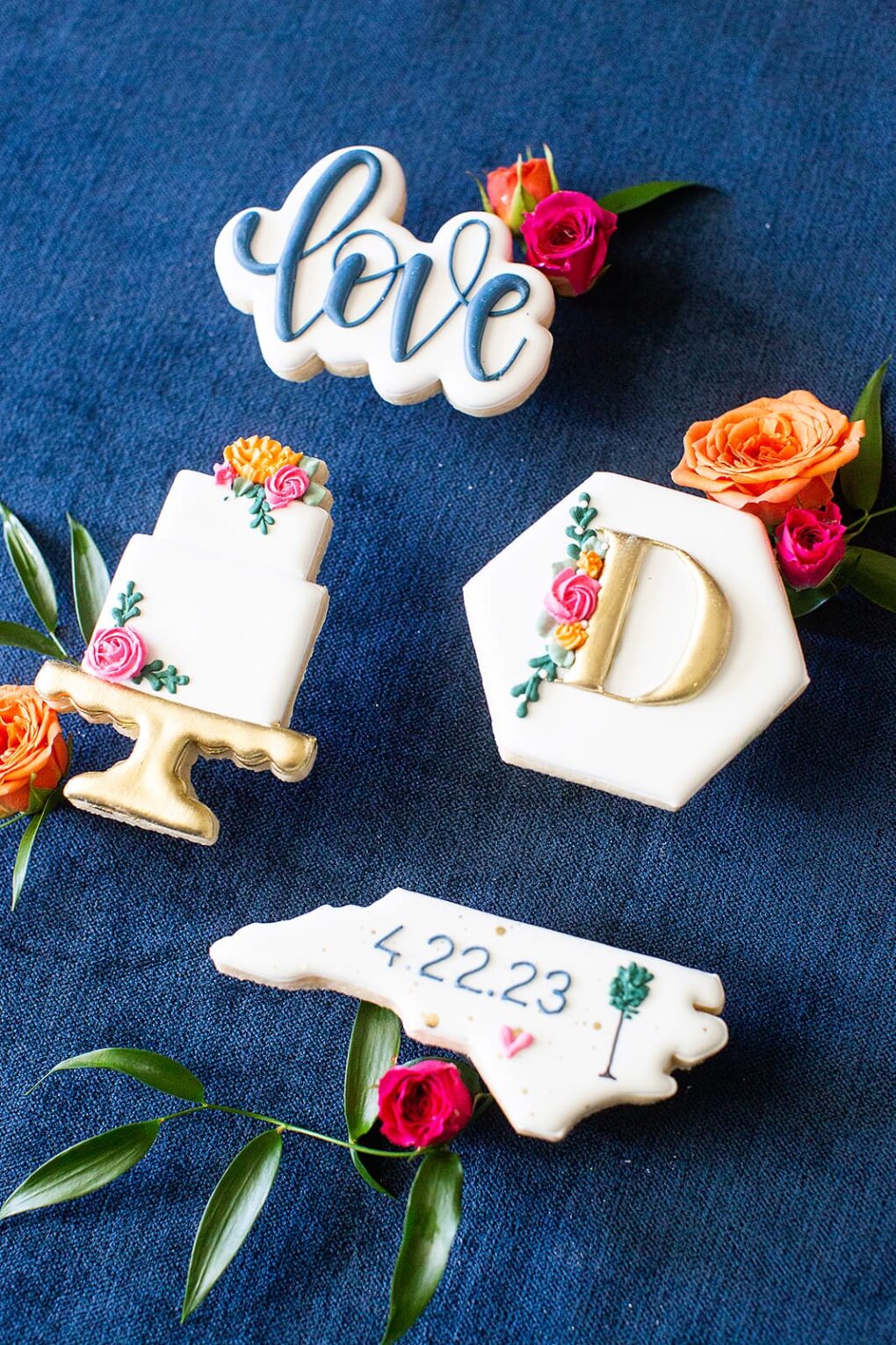 custom wedding cookie favors by Cookies by Jay