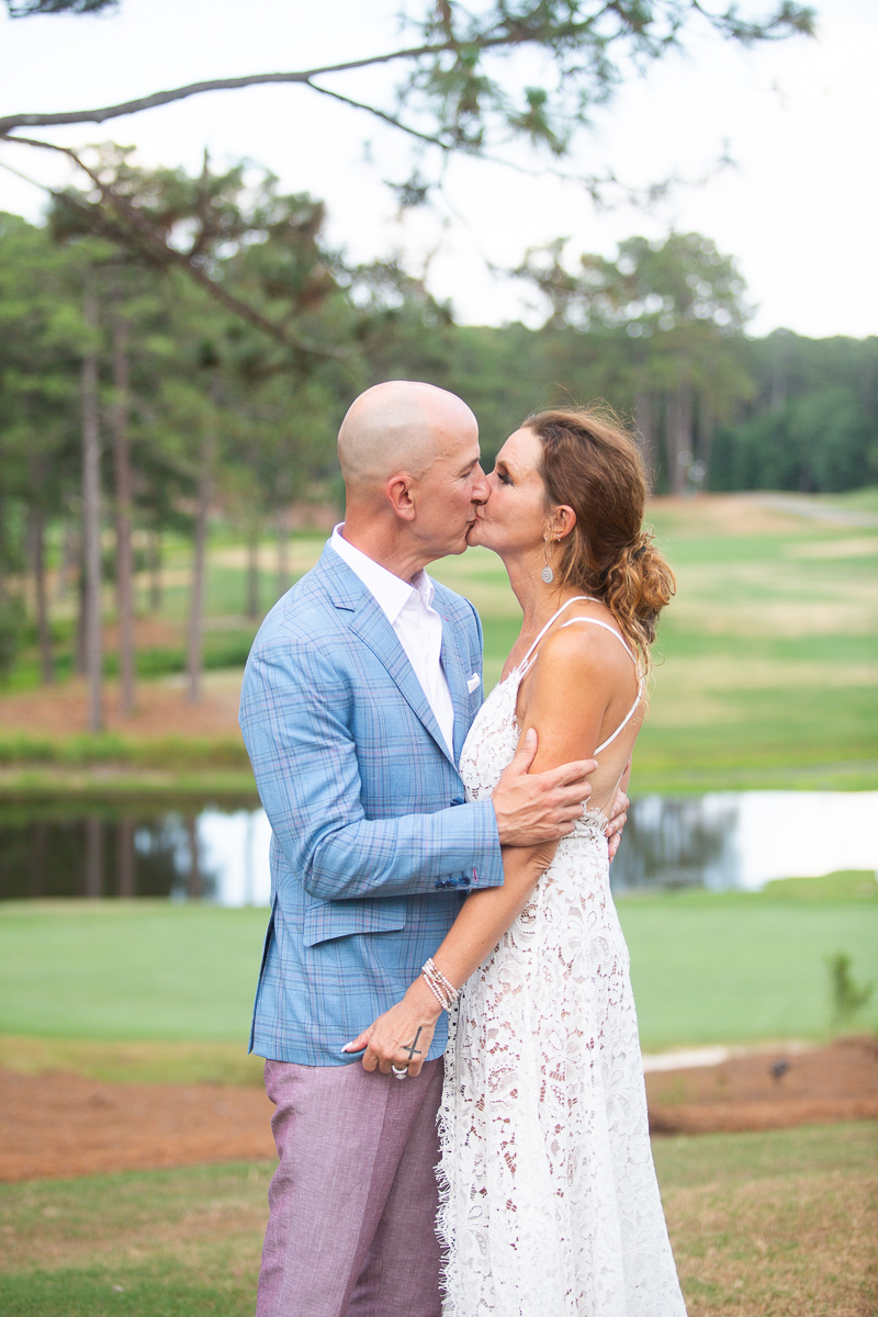 Bride and groom portrait at Forest Creek wedding