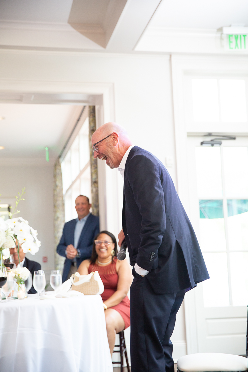 Reception toast at Pinehurst wedding