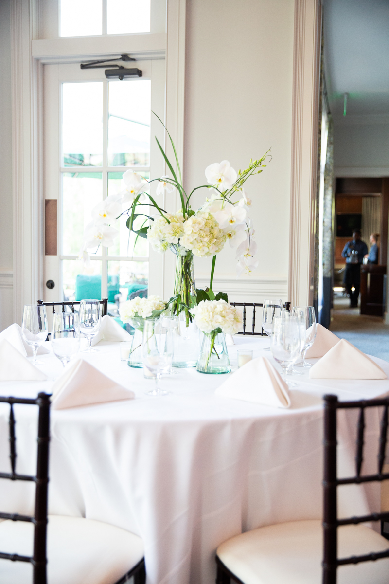 Elegant floral decor at a Pinehurst wedding