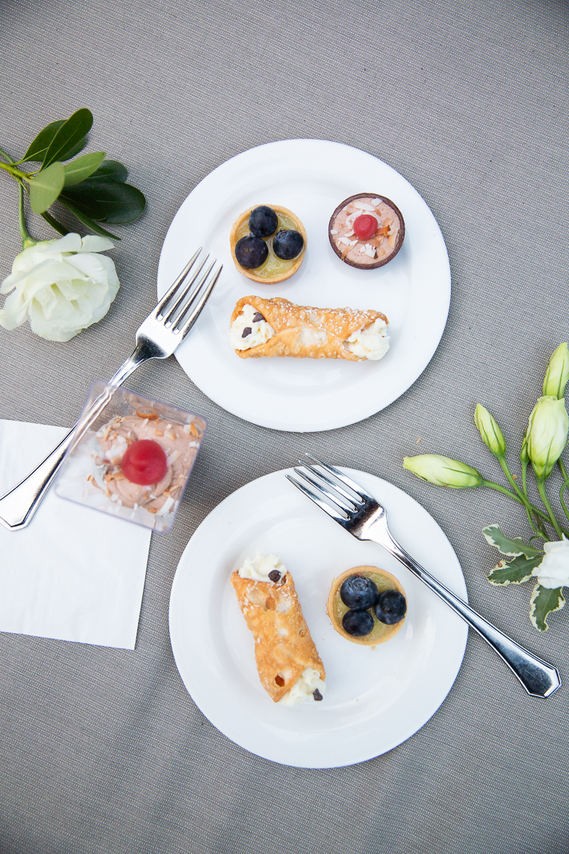 Cannoli dessert bar by Pinehurst wedding photographer