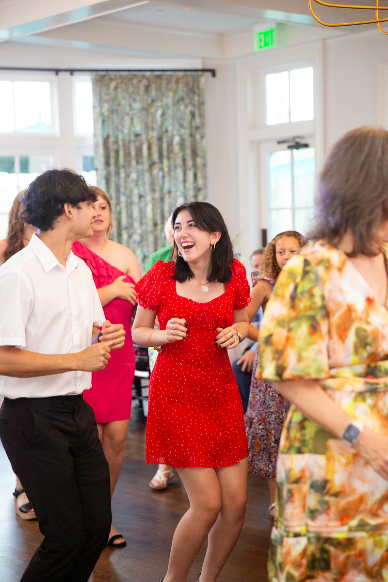 Dancing guests at Forest Creek wedding by Forest Creek wedding photographer