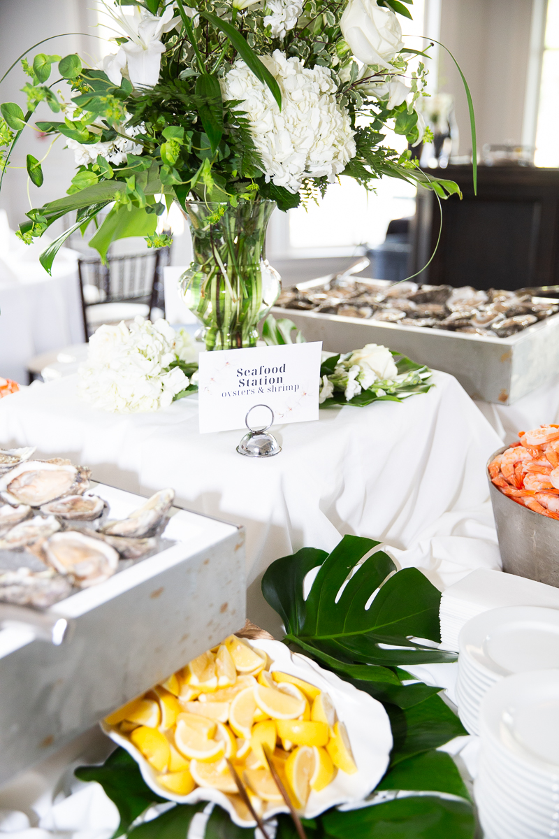 Seafood display by North Carolina wedding photographer