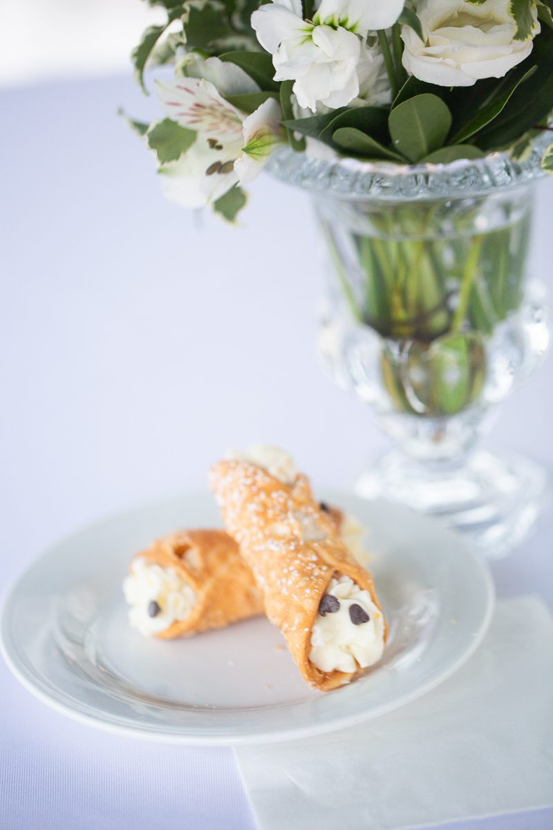 Cannoli dessert at North Carolina wedding