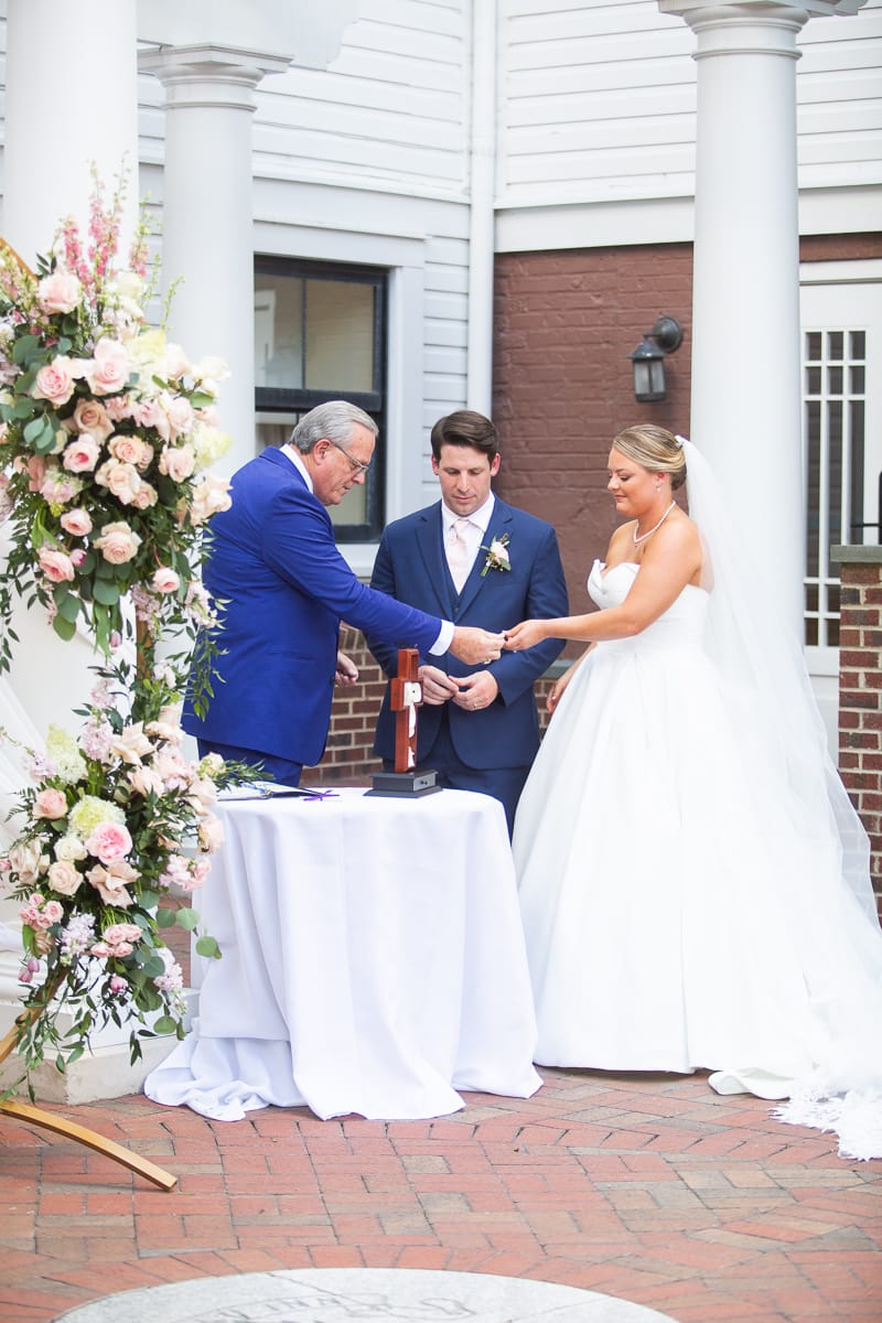 Cross ceremony table at Pinehurst wedding