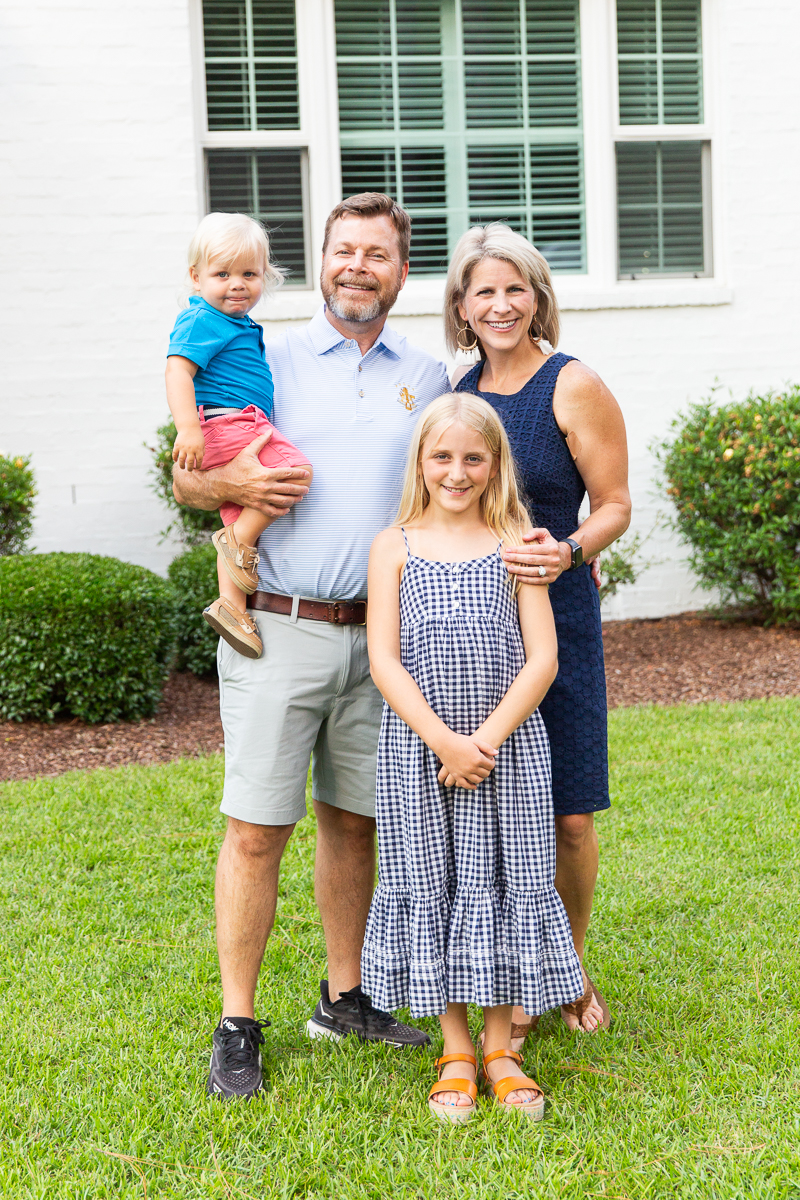 Family portrait at Forest Creek wedding