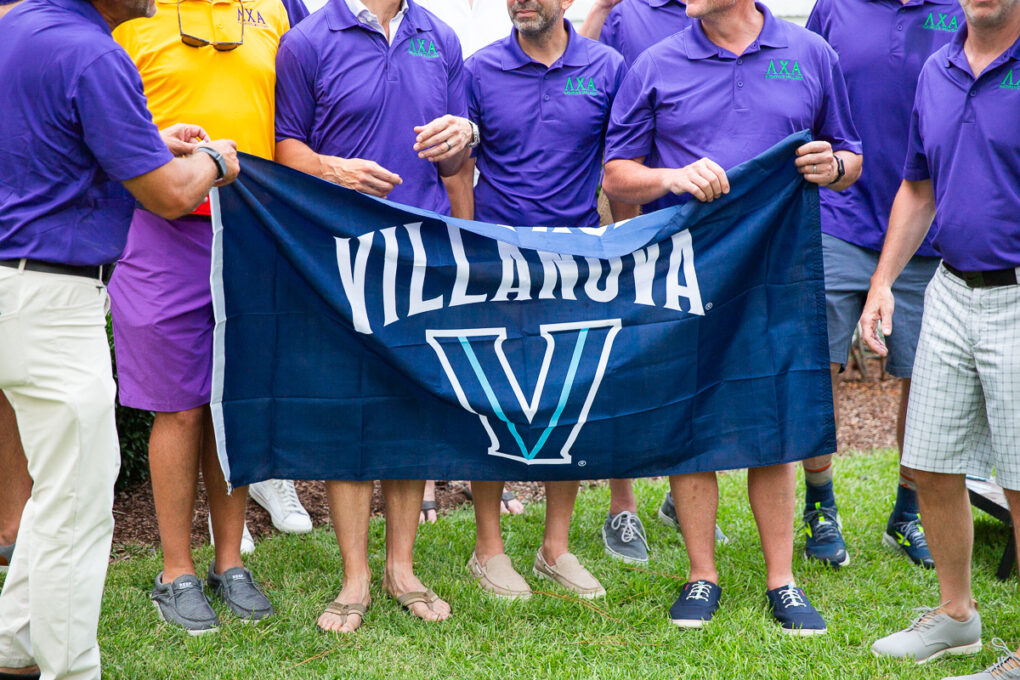 friend group photo of groom Villanova alumni