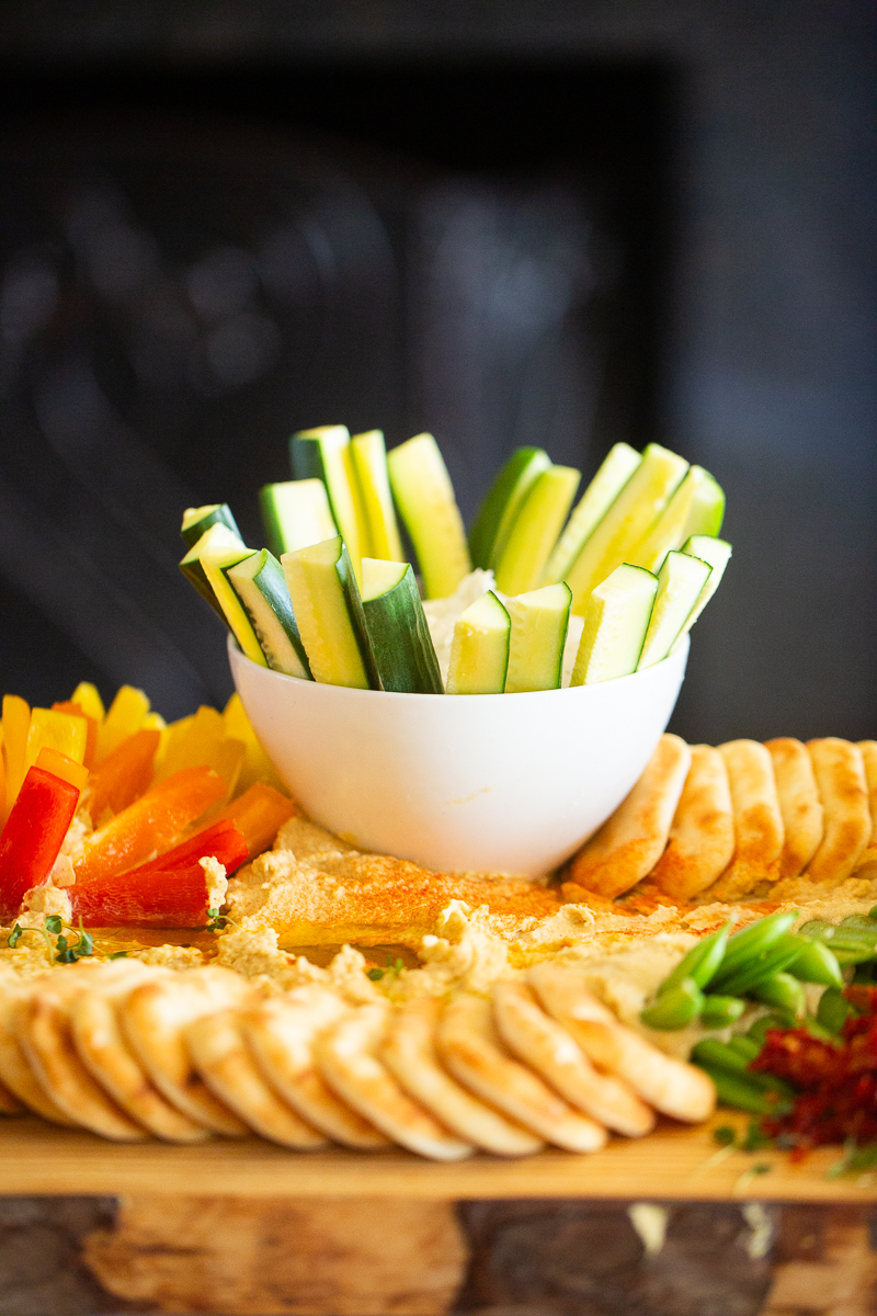 Reception appetizers at Pinehurst wedding